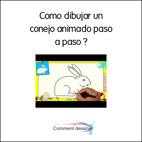 Como dibujar un conejo animado paso a paso